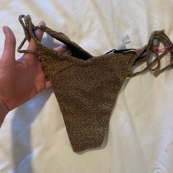 ASOS Metallic Bikini Bottom - Picture 4 of 10